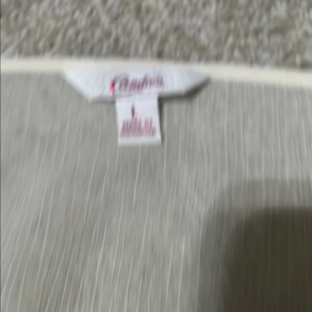 Candie's Cream Cap Sleeve Embellished Blouse - Picture 2 of 4
